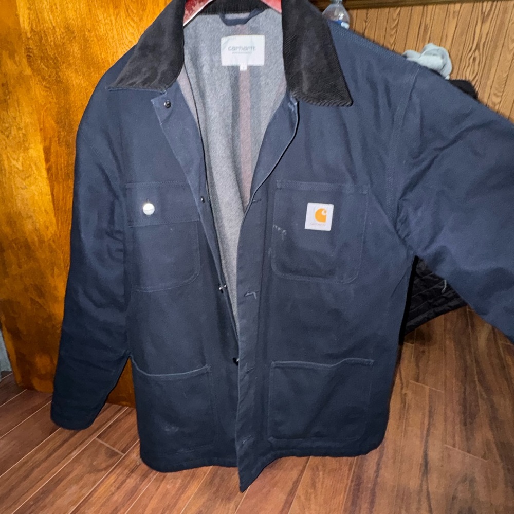 Carhart WIP navy blue chore coat